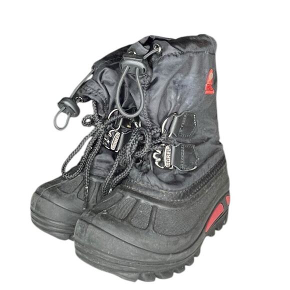 Unisex Kids Sorel Trooper NC1514-010 Lace-Up Waterproof Snow Boot Size 9 Black - Picture 2 of 6